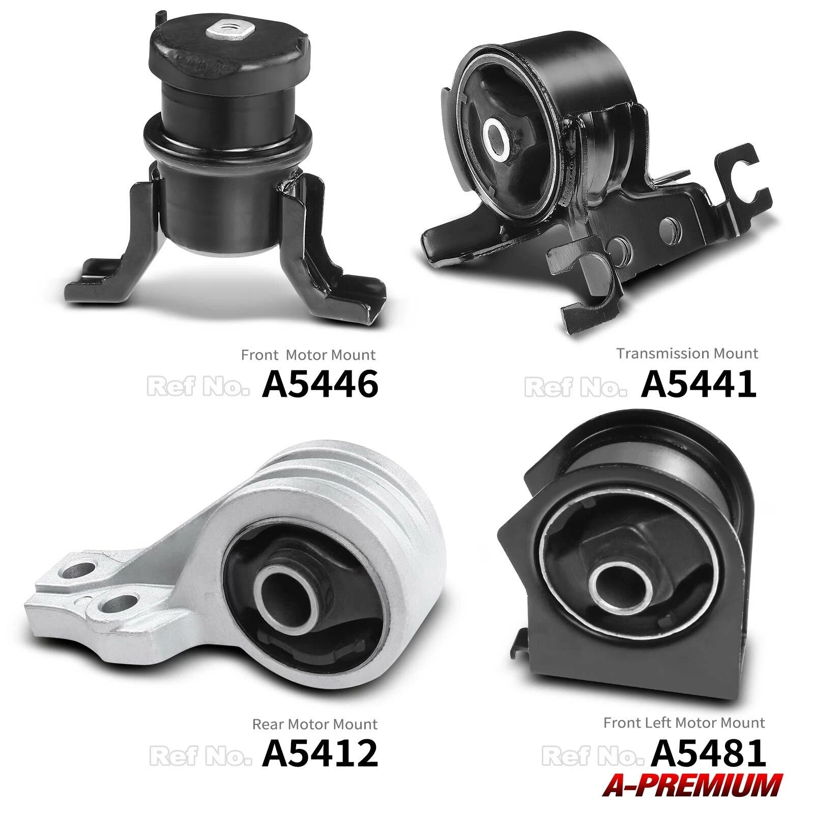 Set of 4 Engine Motor & Transmission Mounts for Ford Escape (2005–2012)