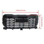 Glossy Black Front Upper Center Mesh Grille for GMC Sierra 1500 Denali (2022–2024)