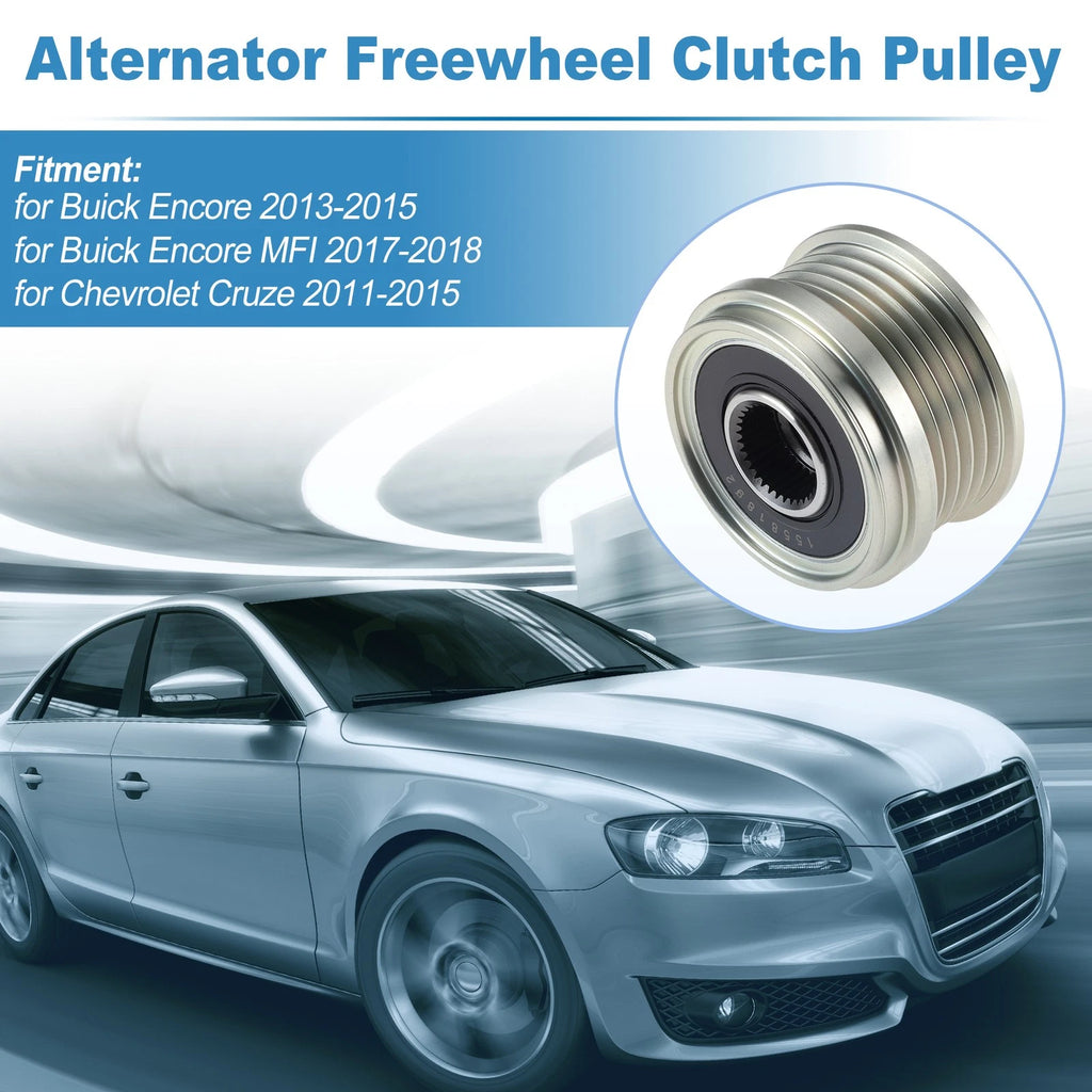 Set of 1 Alternator Freewheel Clutch Pulley for Buick Encore (2013–2015) 13581893