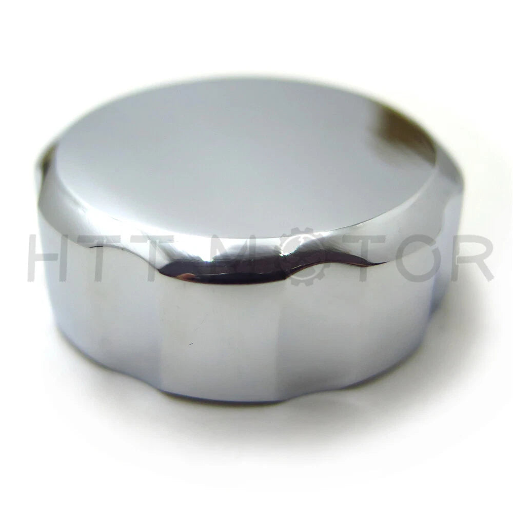 Chrome Fluid Reservoir Cap for Yamaha YZF R6 (1999–2005), R6S (2006–2008), R1 (2004–2008)