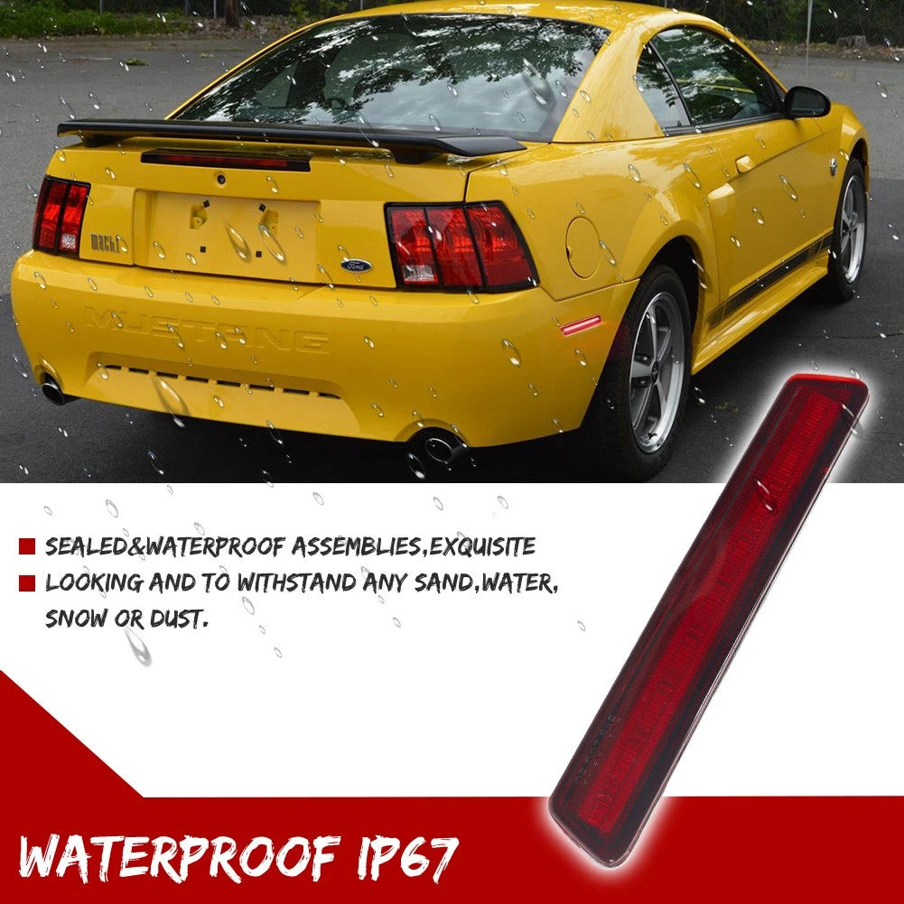 2X Red Lens Rear LED Bumper Side Marker Lamps for Ford Mustang (1999–2004)