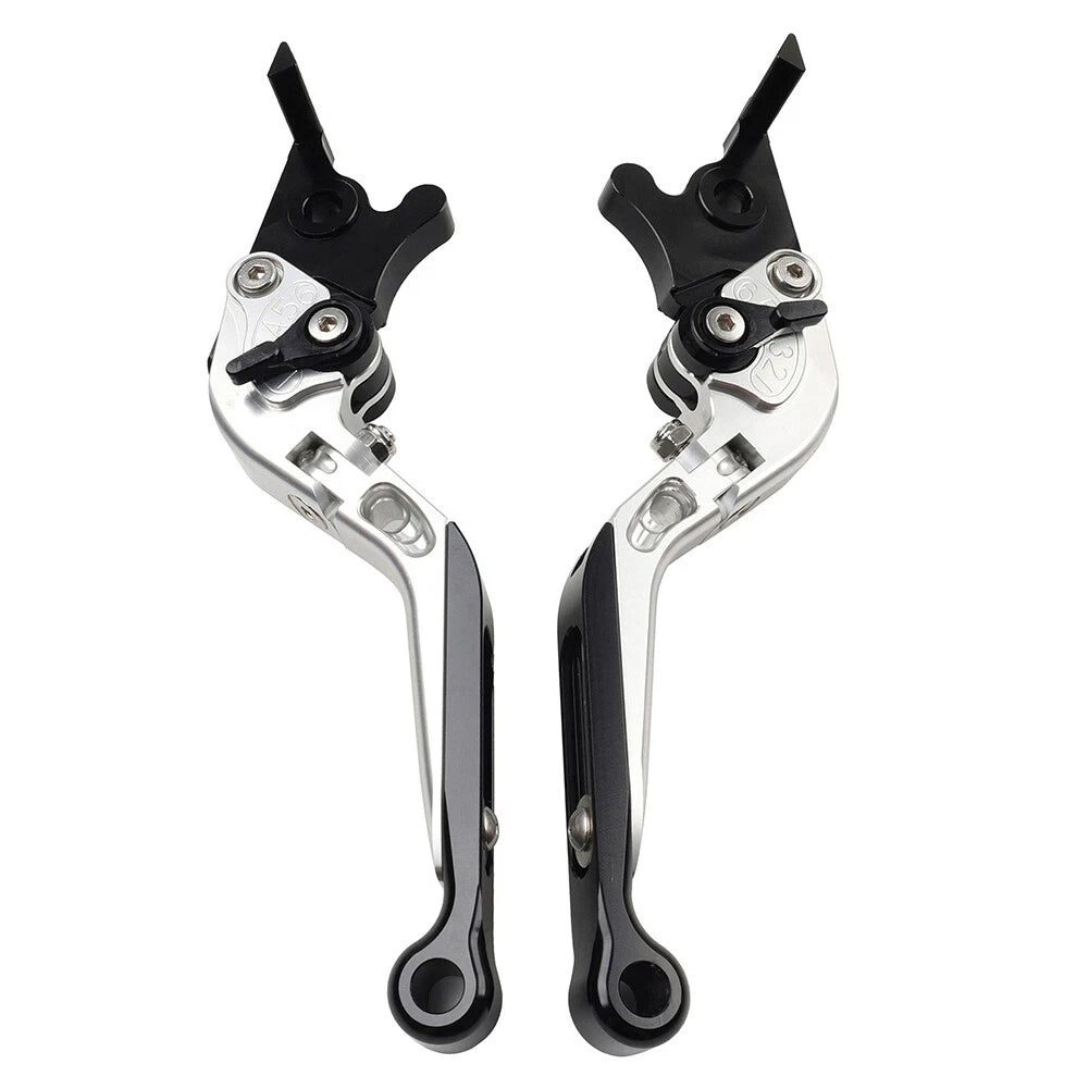 Extendable Brake Clutch Levers for Kawasaki ZX1400 ZX14R ZZR1400 (2006–2017) Silver