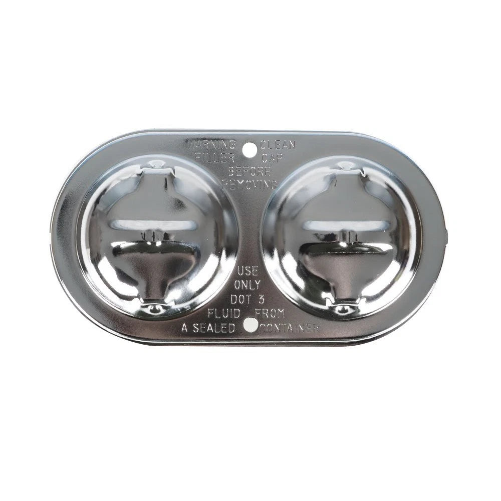 Chrome Master Cylinder Cover with Bails & Gaskets for Chevy Corvette (1967–1982)