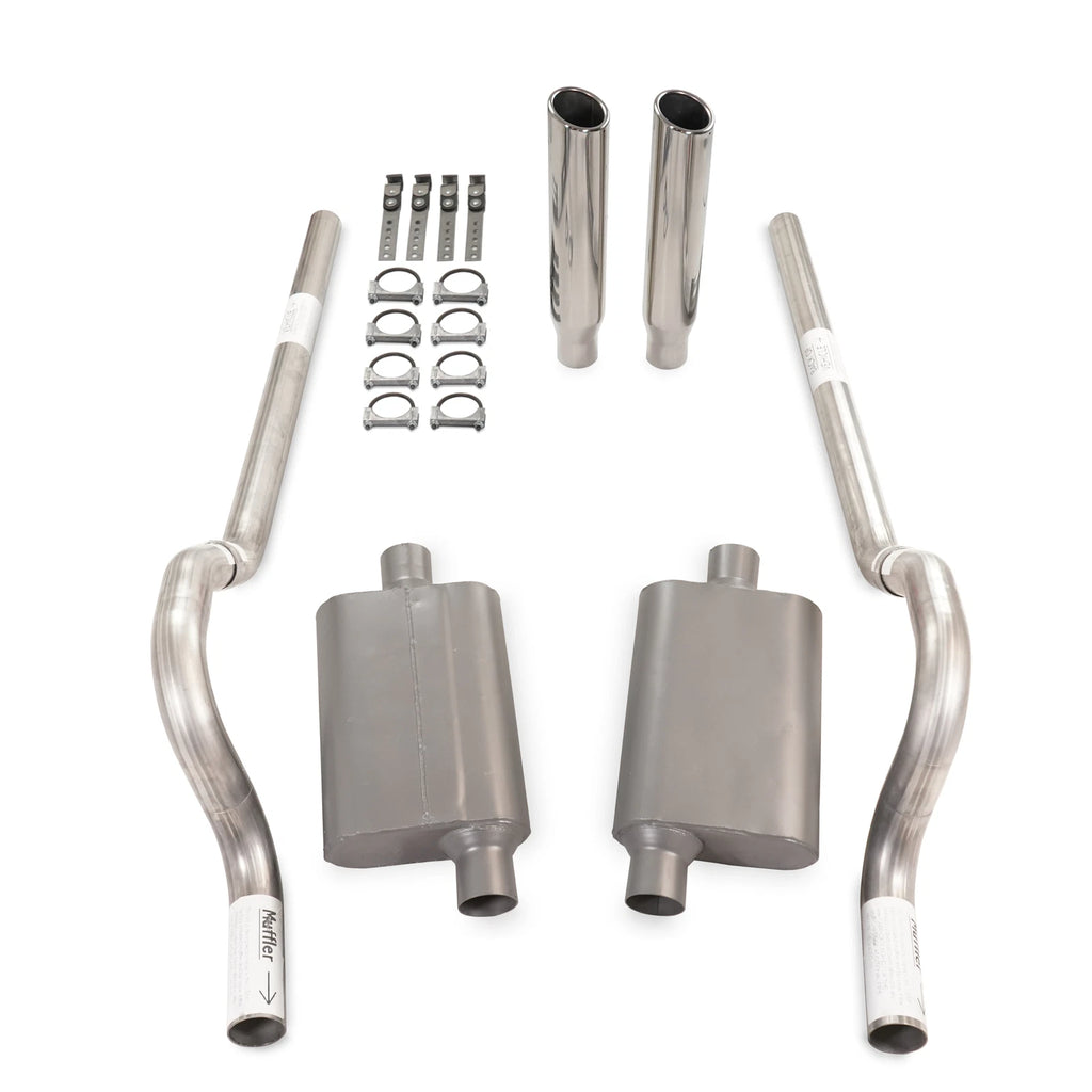2.5" Dual Exhaust Kit for Mopar B Body (1962–1974) - 2 Chamber, Rear Exit, RC Tip