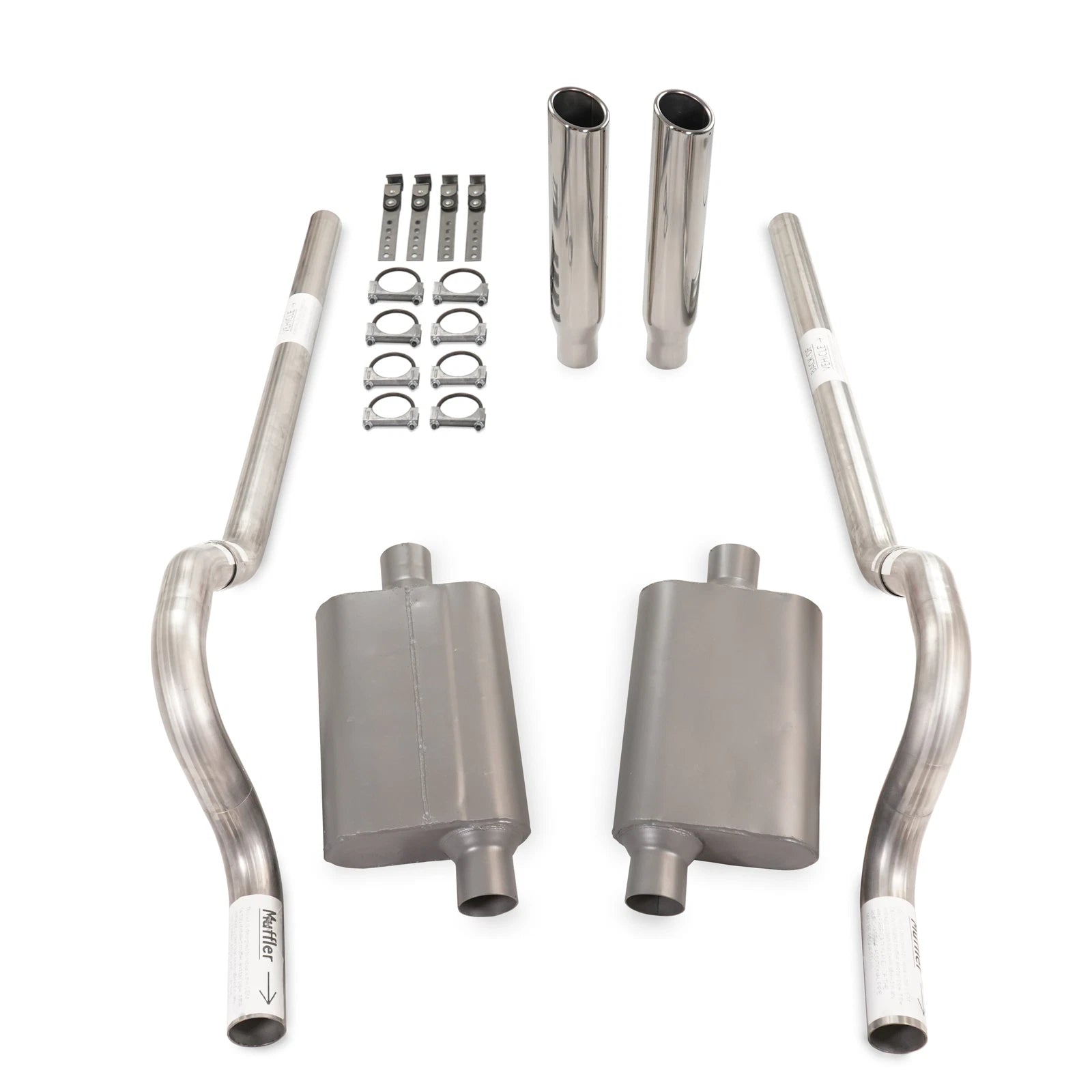 2.5" Dual Exhaust Kit for Mopar B Body (1962–1974) - 2 Chamber, Rear Exit, RC Tip