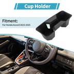 Center Console Cup Holder Organizer for Honda Accord (2023–2025) TPE Black