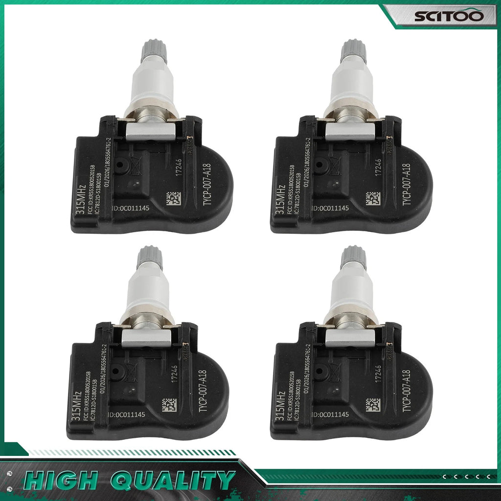 4X Tire Pressure Sensor TPMS Bha4-37-140A for Mazda CX-5 CX-9 MX-5 (2018–2019)