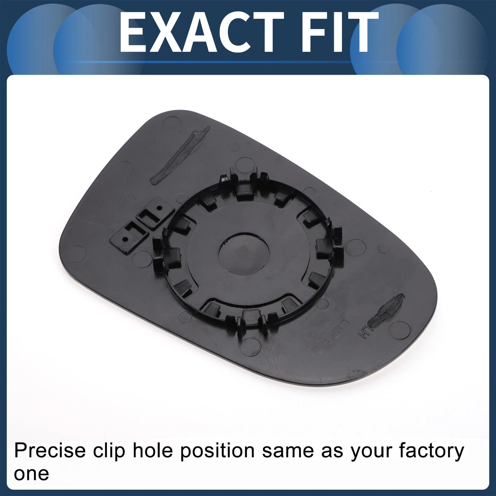 Left White Mirror Glass for Volkswagen Sharan (2010–2020) & Seat (2010–2020)