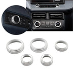 AC Headlight Switch Knob Ring for Ford Maverick (2022-2023) Silver