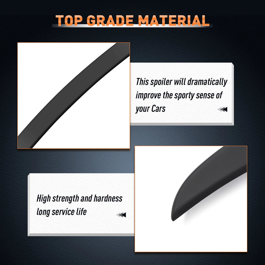 Matte Black Wing Spoiler for Toyota Corolla Sedan (2014-2019)