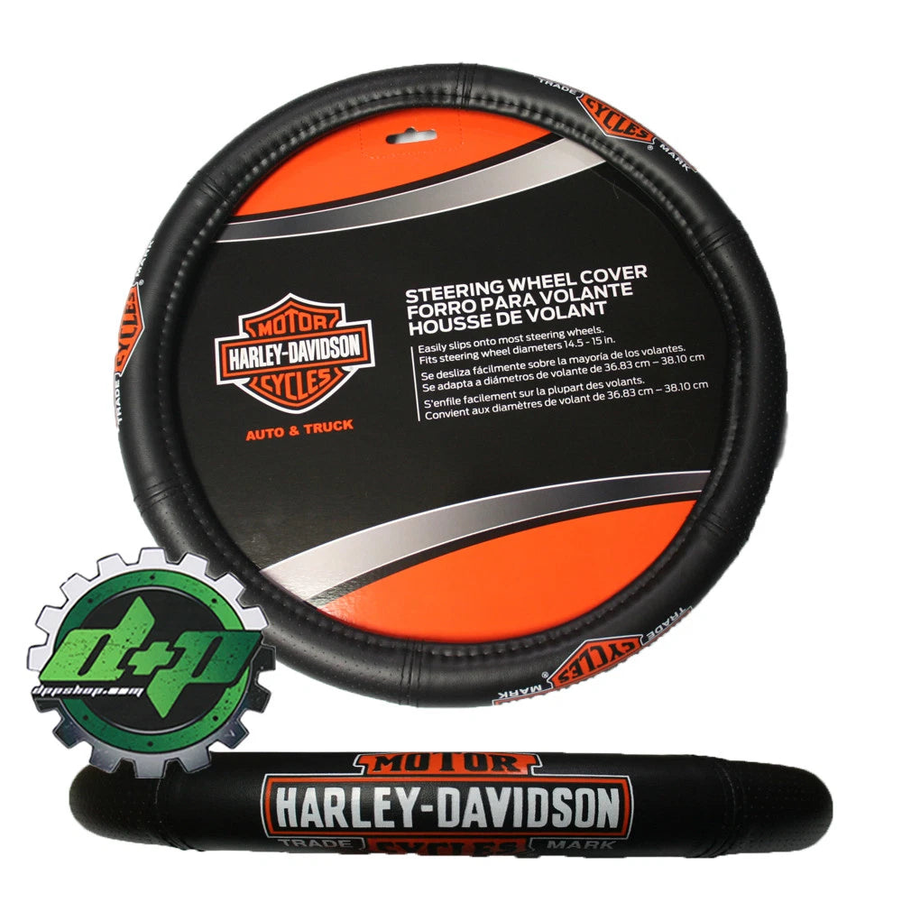 Leather Steering Wheel Cover for Harley Davidson Classic B&S (Year Range)