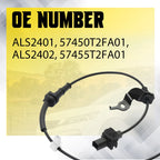 Pair ABS Wheel Speed Sensor for Honda Accord (2013–2017)
