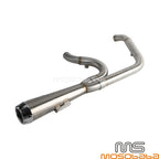 Full 2-into-1 Exhaust Pipes for Harley Softail Slim FLSL Fat Bob FXFB FXFBS (2018-2023)