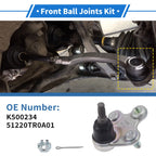 2X Front Lower Ball Joints for Honda Civic (2012–2018) K500234/51220TR0A01