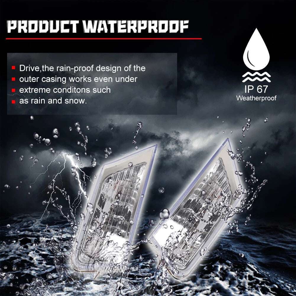 Clear Silver Corner Parking Signal Lights for Jeep Liberty (2008–2012)