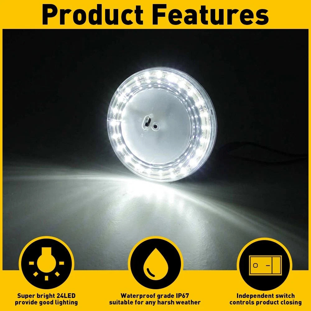 LED Ceiling Light Fixture for RV Camper Trailer (12V)