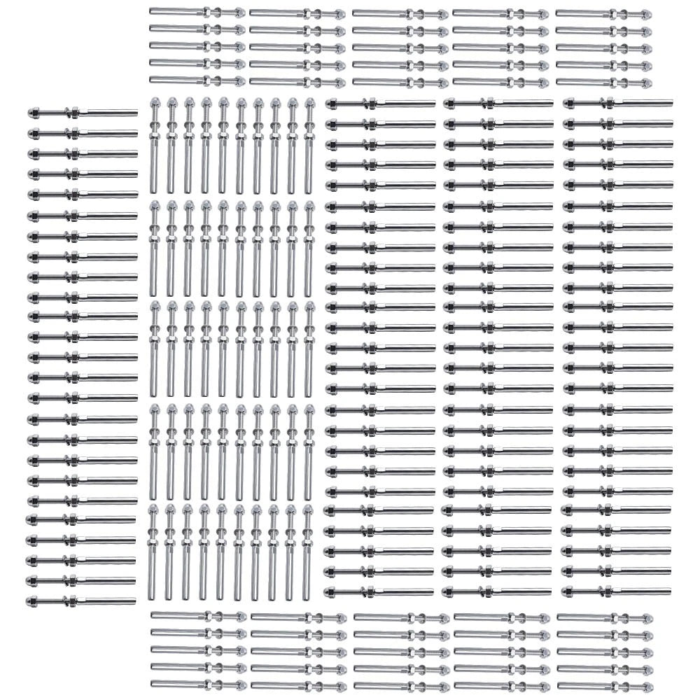Stainless Steel Tensioner End Fittings for 3/16" Cable (200x)