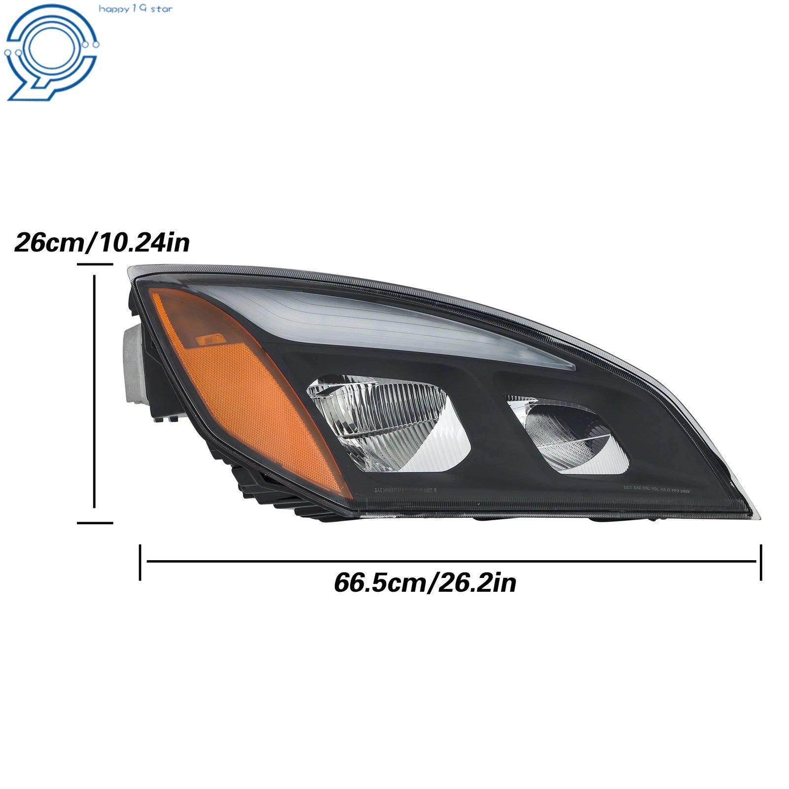 Full LED Black Headlights for Freightliner Cascadia (2018-2023)