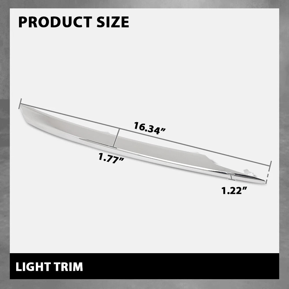 Set of 2 Front Bumper Driving Light Trim for Lincoln MKC (2015–2019)