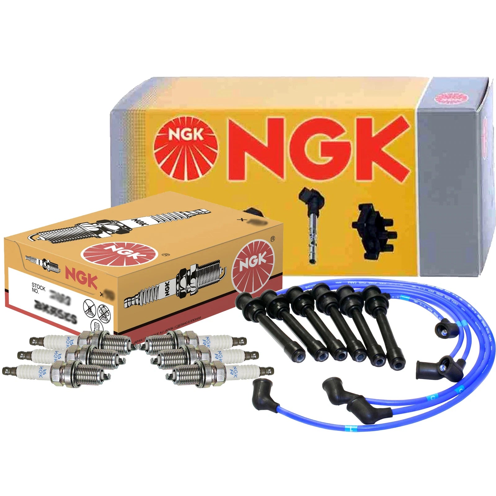 Set of 6 NGK Standard Spark Plugs for Hyundai Santa Fe Sonata Tiburon Optima (V6)