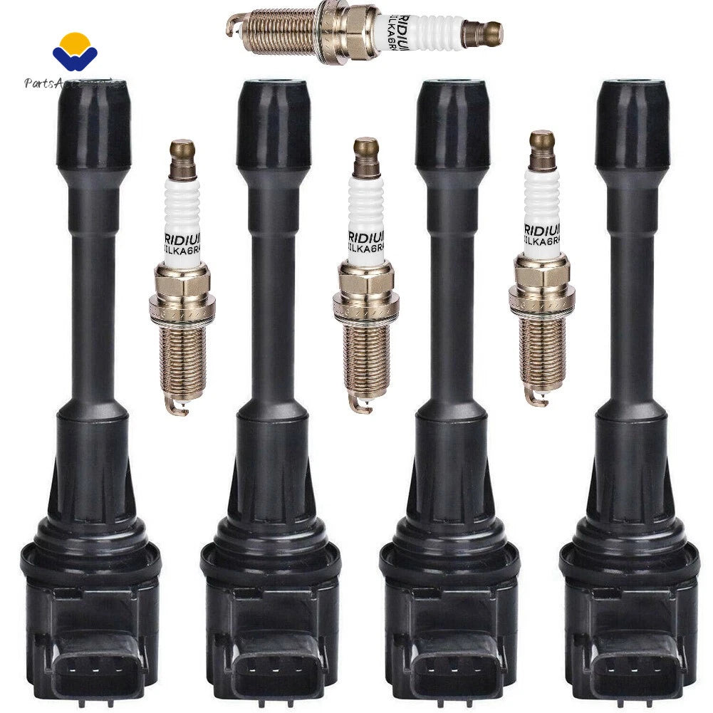 Set of 4 Ignition Coils & Spark Plugs for Nissan Altima 2.5L L4 (2007–2015)