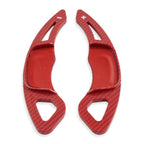 Carbon Fiber Red Steering Wheel Paddle Shifter Extensions for VW Golf 7, Polo (2013-2023)