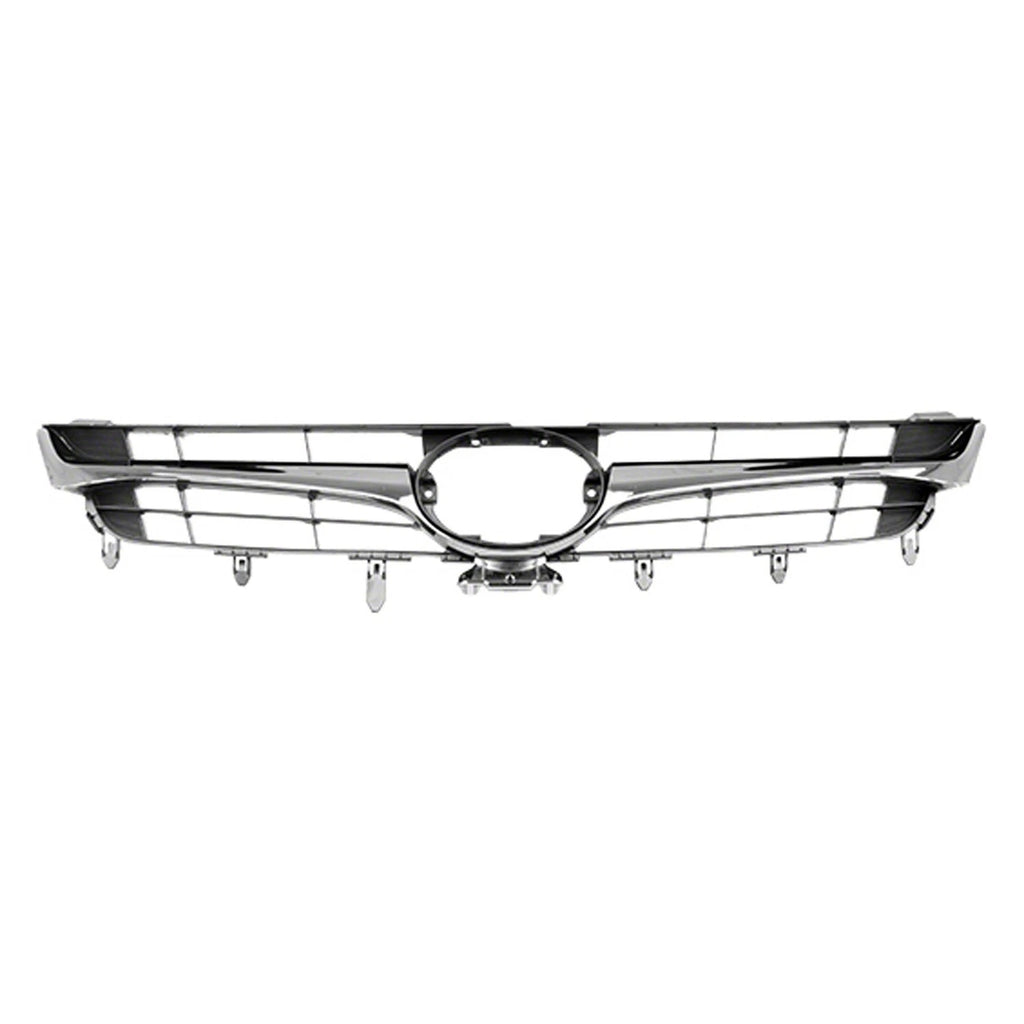 Replacement Black/Smoked Chrome Front Grille For 2015-2016 Toyota Camry Hybrid