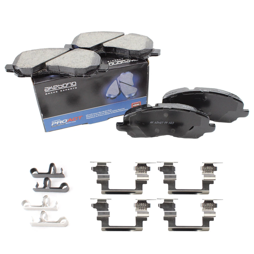 Set of 4 Akebono ProACT Front Ceramic Brake Pads for Chrysler Dodge Jeep Mitsubishi