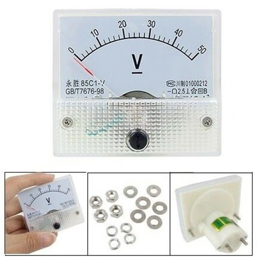 Analog Voltage Panel Meter Ammeter DC 0-30V/50V for