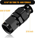 2Pcs 6AN Female to 5/16" Hardline Compression Fitting Adapter for Universal