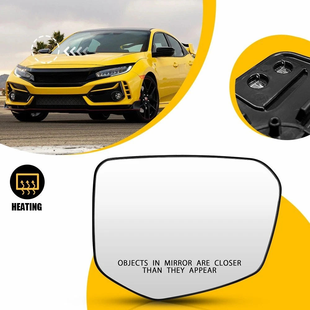 Heated Mirror Glass for Honda Civic (2016–2021) Passenger Side