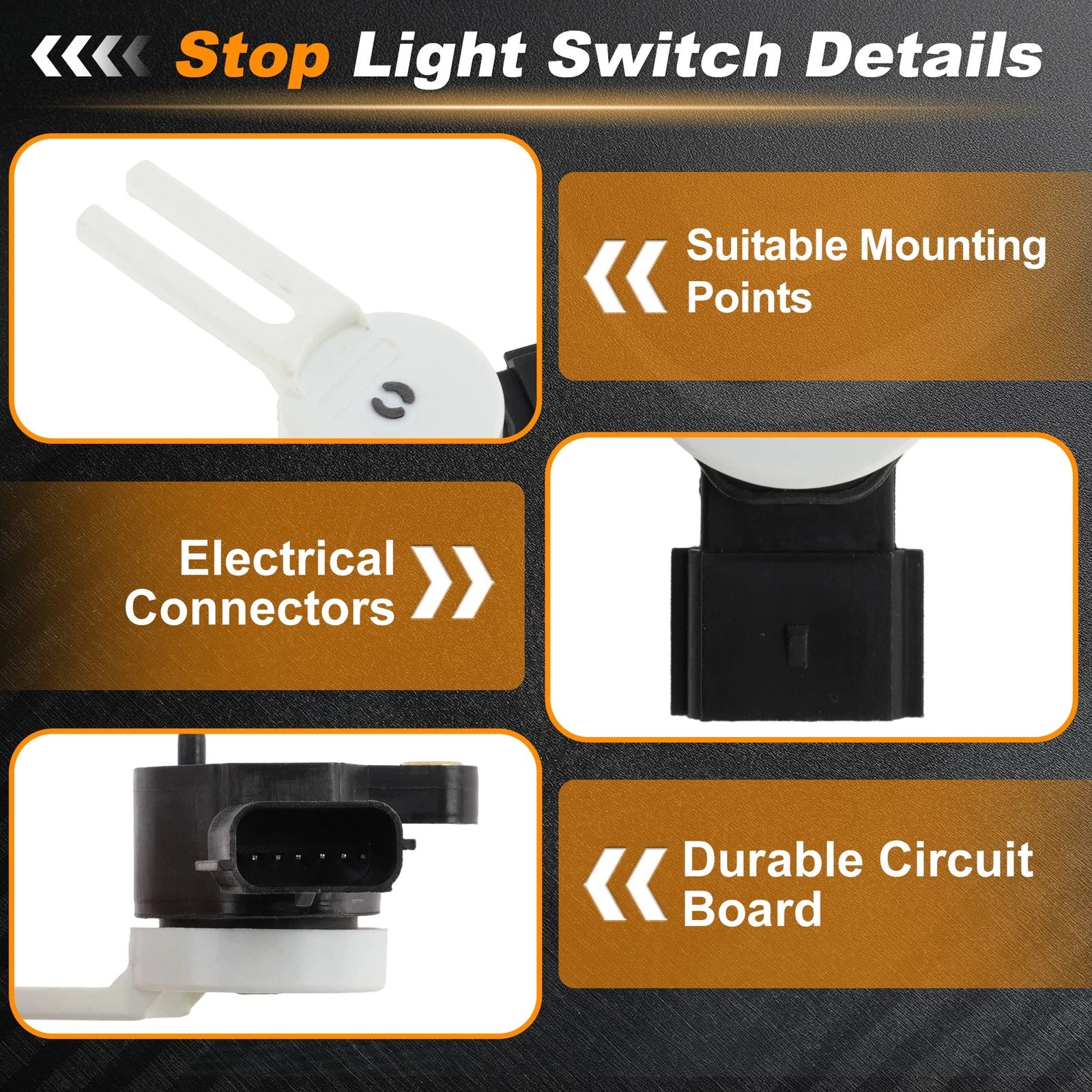 Brake Light Switch for Chevrolet Silverado 1500 (2015–2023) 13583369