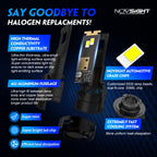 2X H13 LED Headlight Bulbs 6500K White 20000LM for