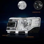 Headlight for Ford Flex (2013–2019) OE Direct Replace Chrome Housing Clear Corner