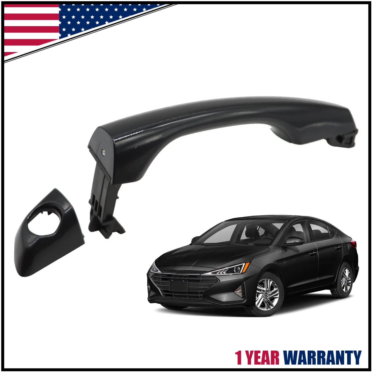 Exterior Front Left Driver Side Door Handle for Hyundai Elantra (2017–2020)