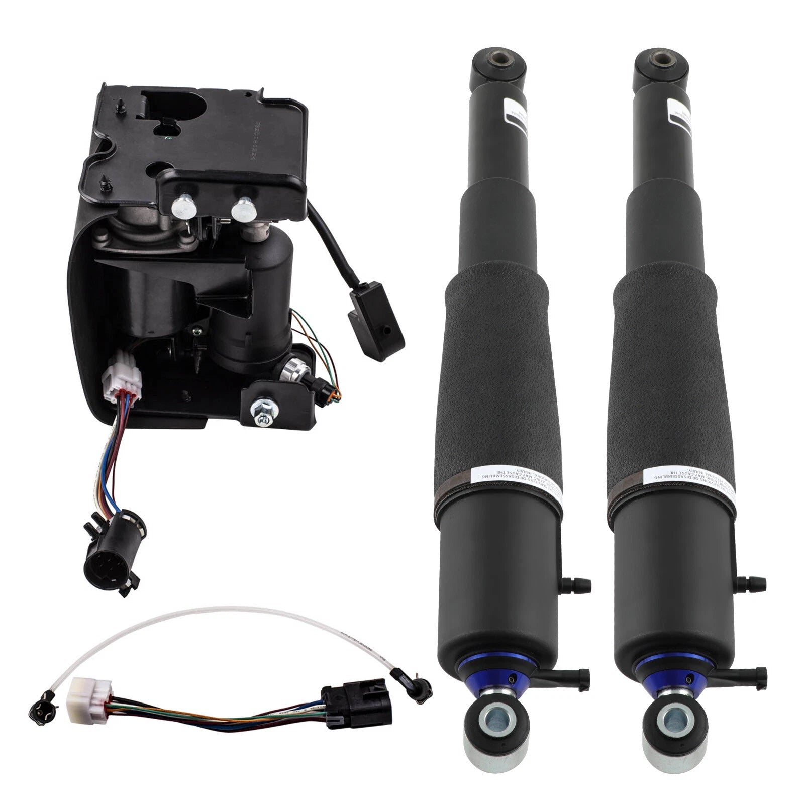 Pair Rear Air Shocks & Compressor Kit for Escalade Suburban Tahoe Yukon (2002–2014) 25979393