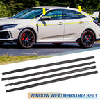 Set of 4 Window Seal Weatherstrip Trim for Honda Civic Sedan (2016–2019)