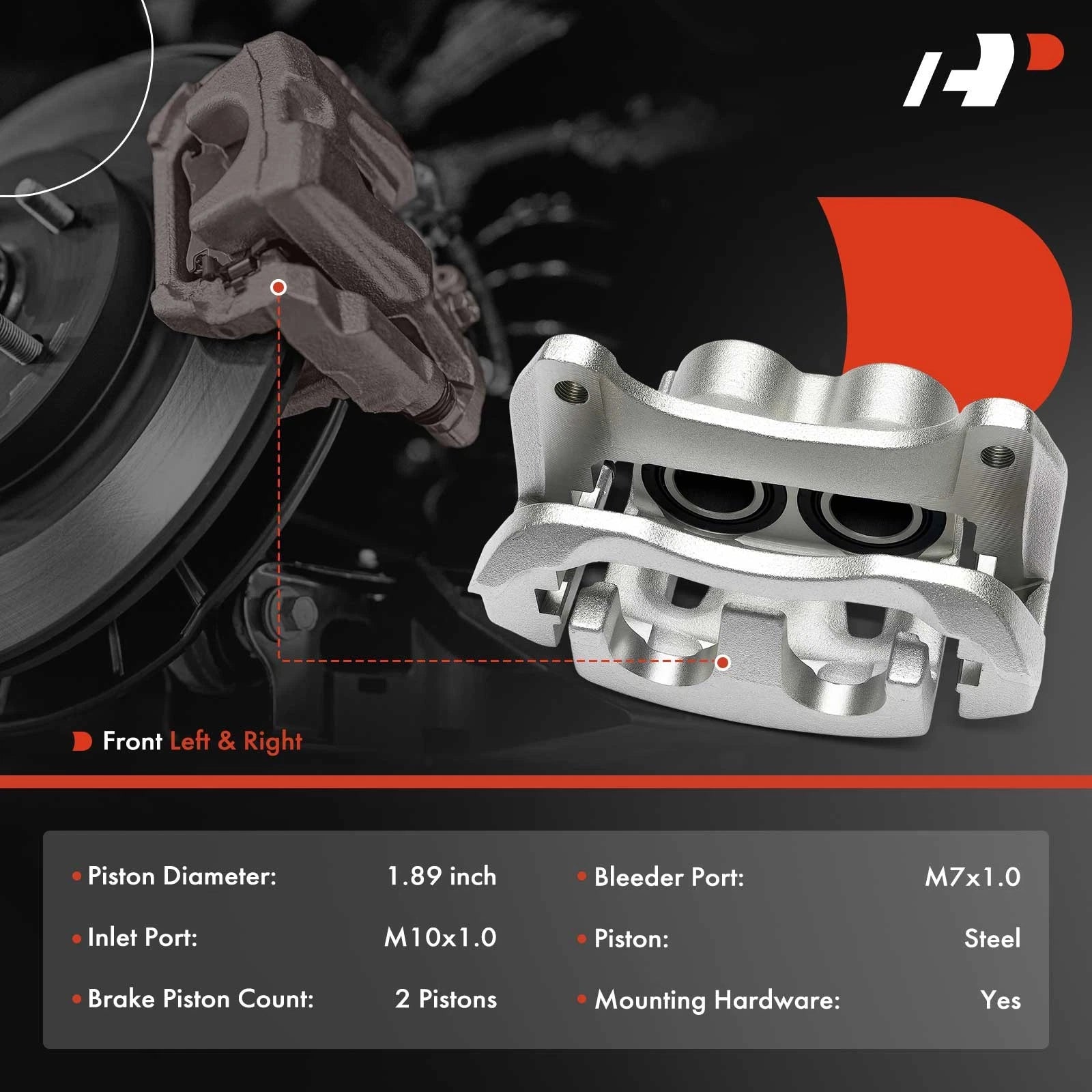 Front Brake Caliper & Bracket for Toyota Highlander (2020-2022)