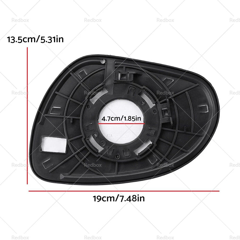 Left Side Mirror Glass with Back Plate for Hyundai i30 (2007–2012)
