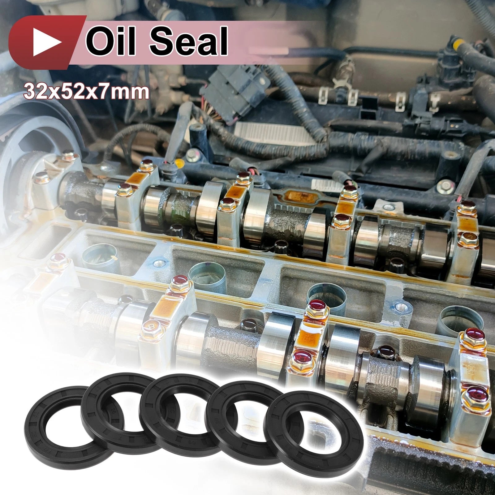 Set of 5 Rotary Shaft Oil Seals for Various Models (32x52x7mm)