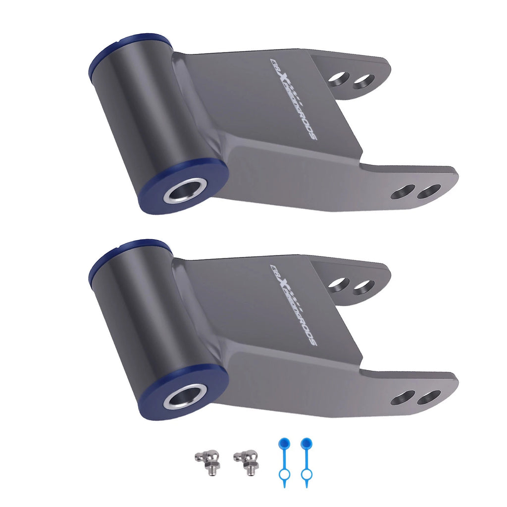 Adjustable 1"-2" Rear Drop Shackles for Chevy GMC C1500 2WD (1988–1998)