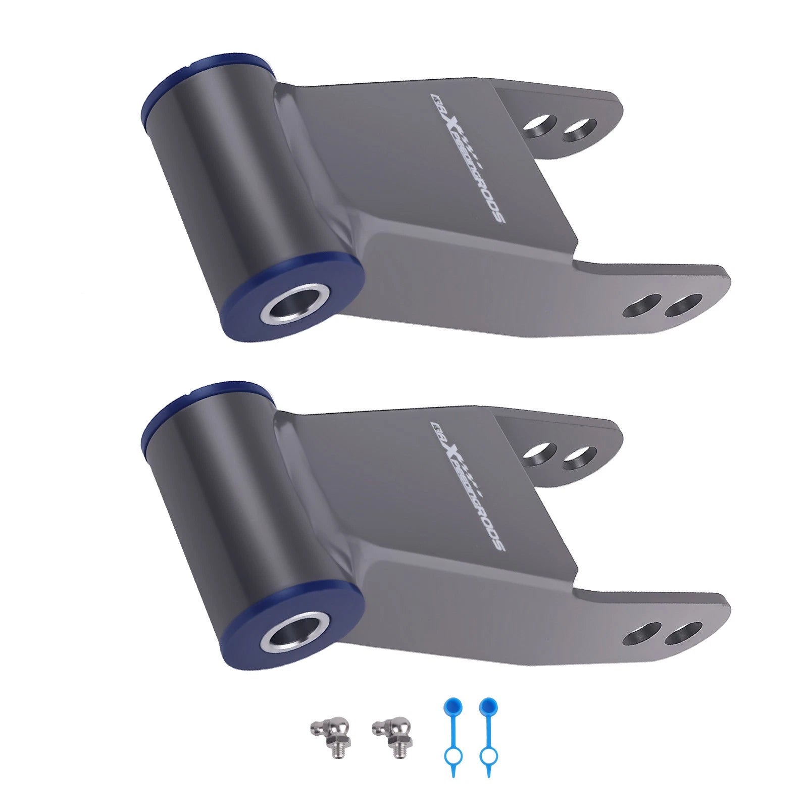 Adjustable 1"-2" Rear Drop Shackles for Chevy GMC C1500 2WD (1988–1998)
