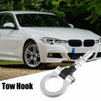 Front Bumper Screw-On Tow Hook Towing Bar for BMW 325i 335i Silver Tone