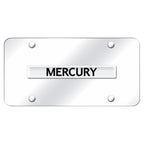 Chrome Name on Chrome License Plate - Officially Licensed for Mercury