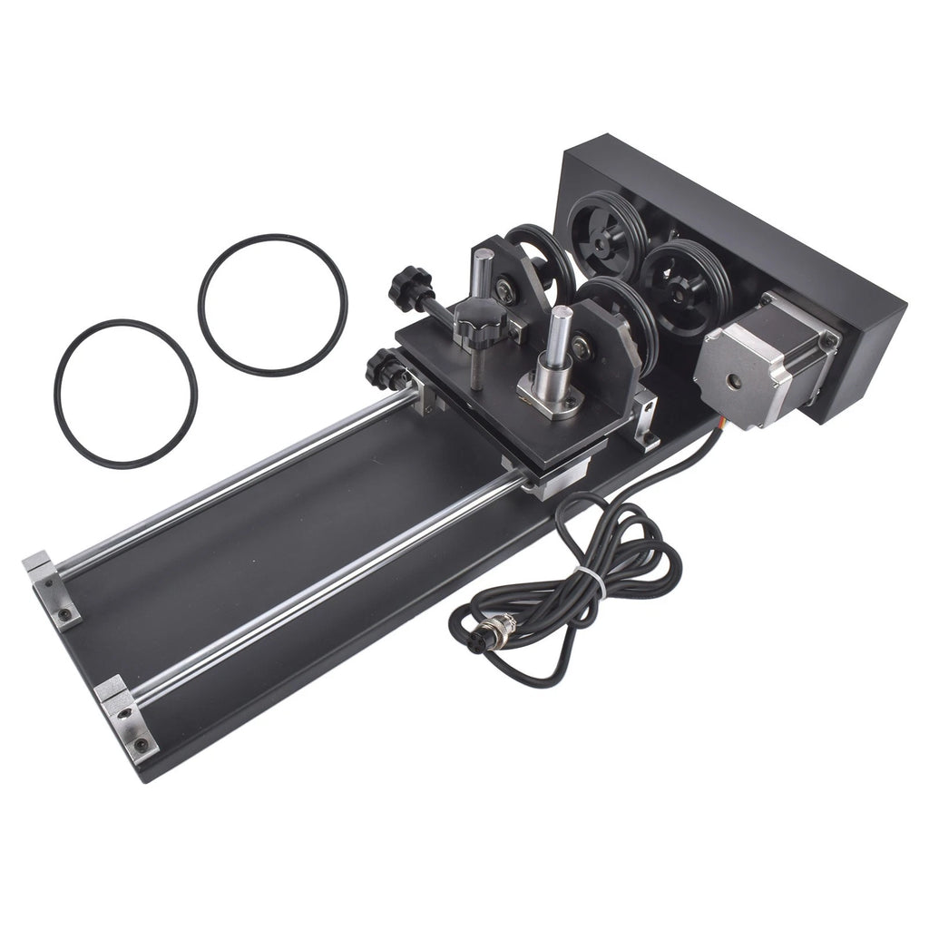4-Wheel Rotary Axis Attachment for CO2 Engraver (50W–130W)