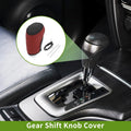 Gear Shift Knob Cover for Chevrolet Malibu (2016–2020) Black Red Faux Leather
