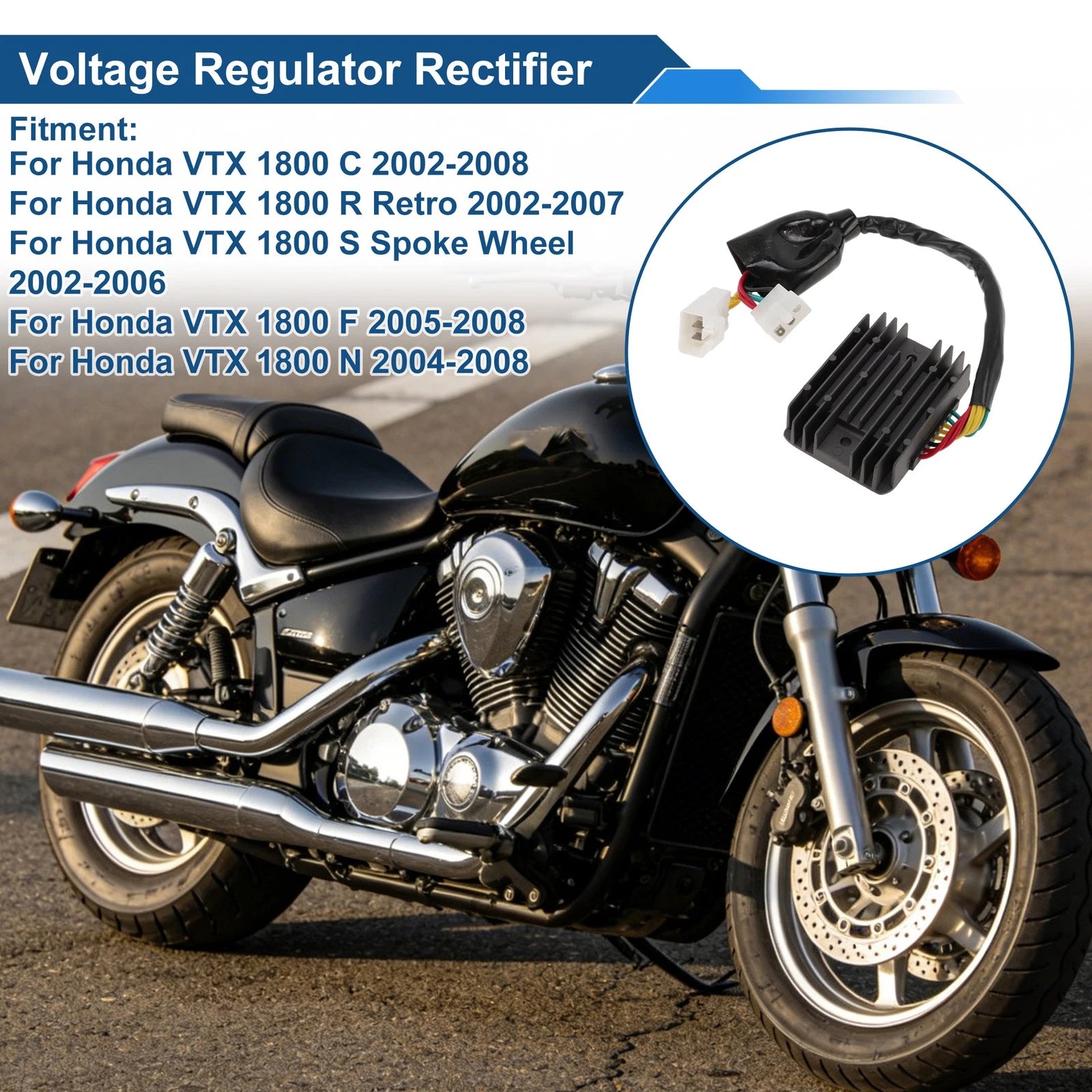 Voltage Regulator Rectifier for Honda VTX 1800 C (2002–2008) 31600-MATE-01
