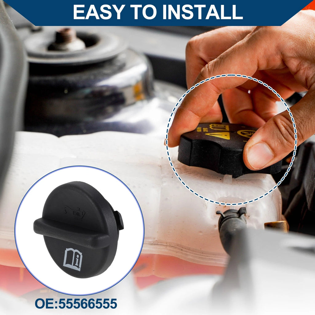 Coolant Cap for Chevrolet Cruze 1.4L 1.8L (2008–2013) No. 55566555 Black