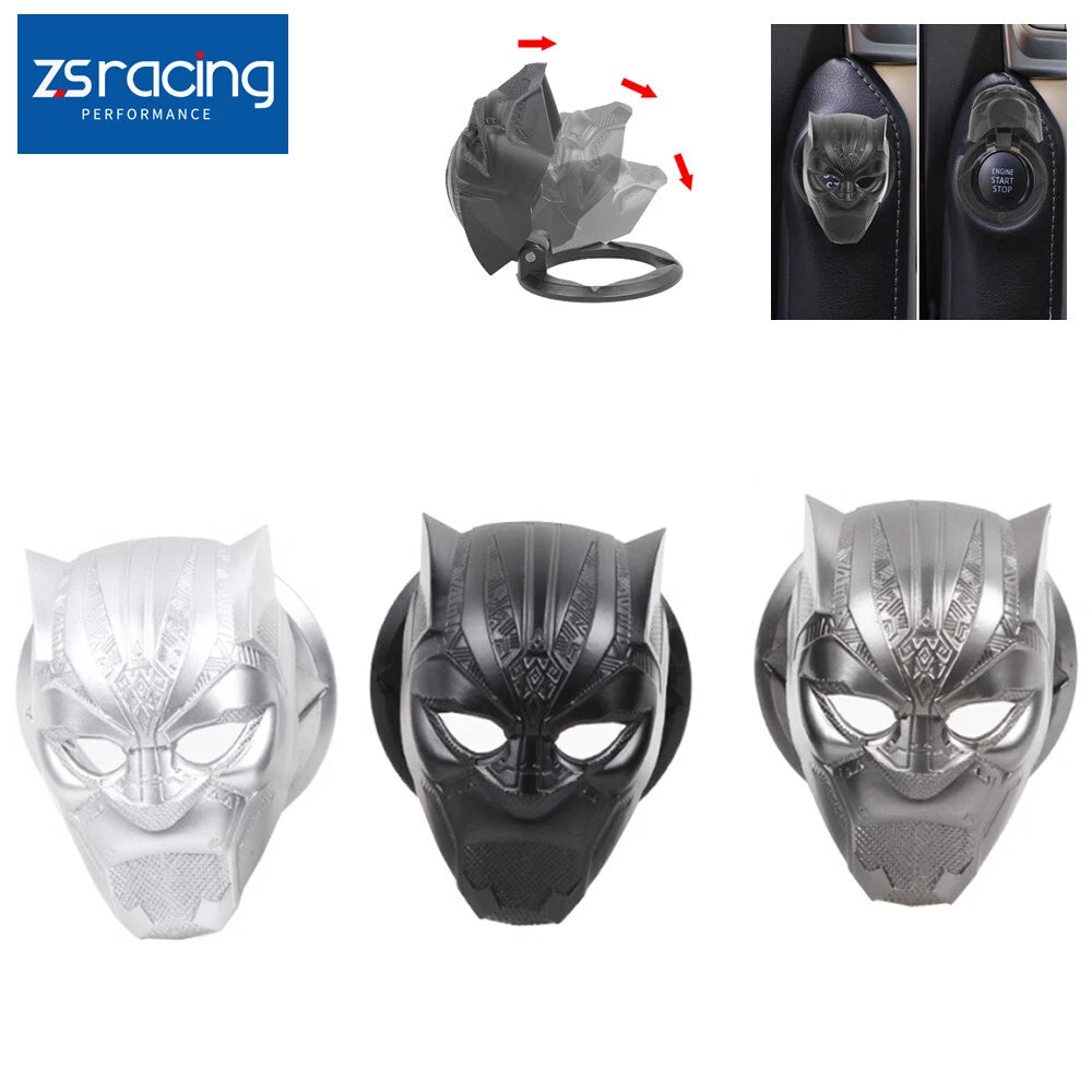 3D Push Start Stop Button Cover for Black Panther Car Interior