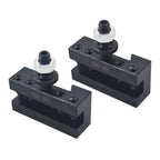 Set of 2 Quick Change Tool Post Turning & Facing Holders for AXA Lathes